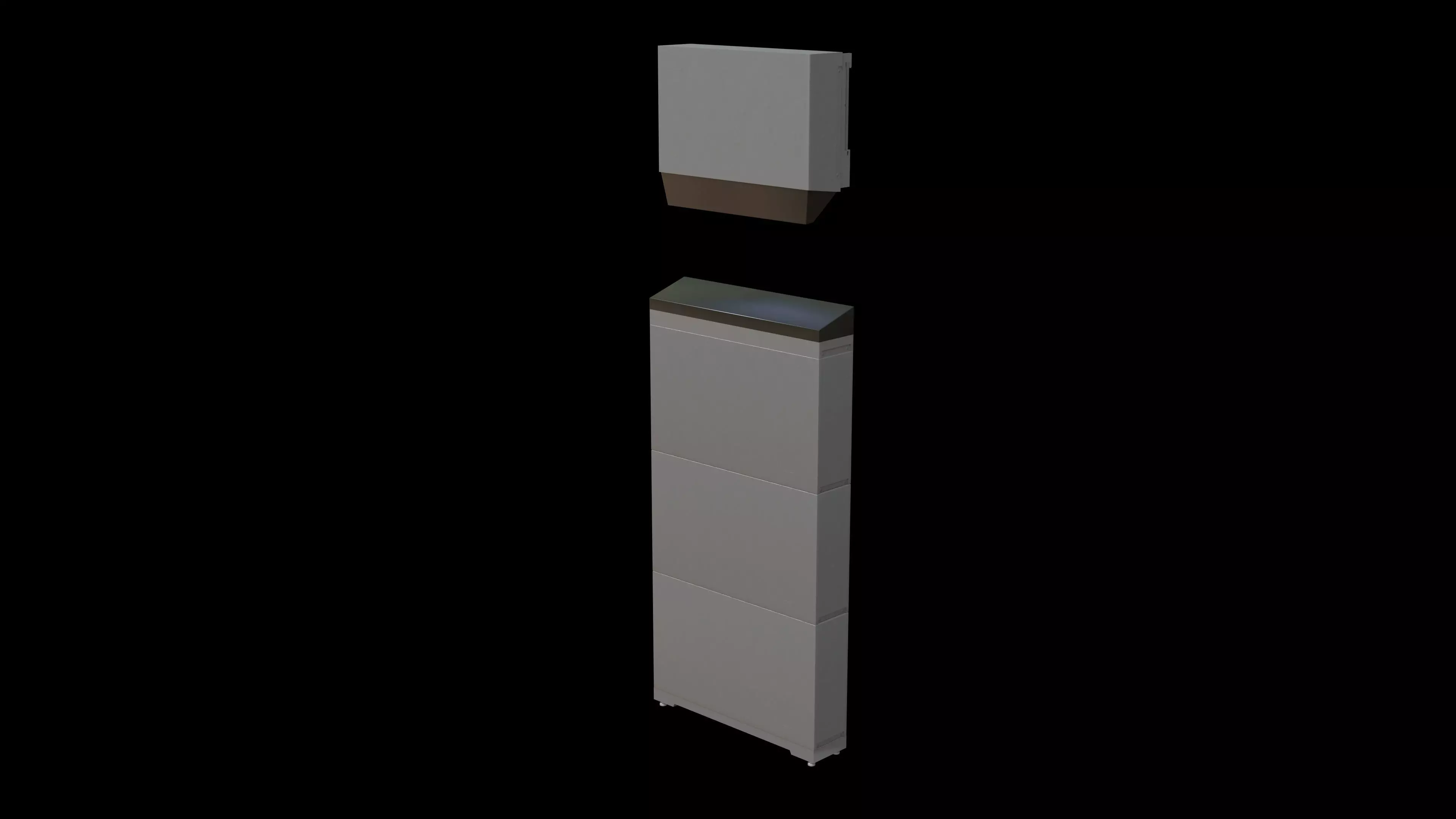 Home Battery Storage System Low-poly 3D model_0