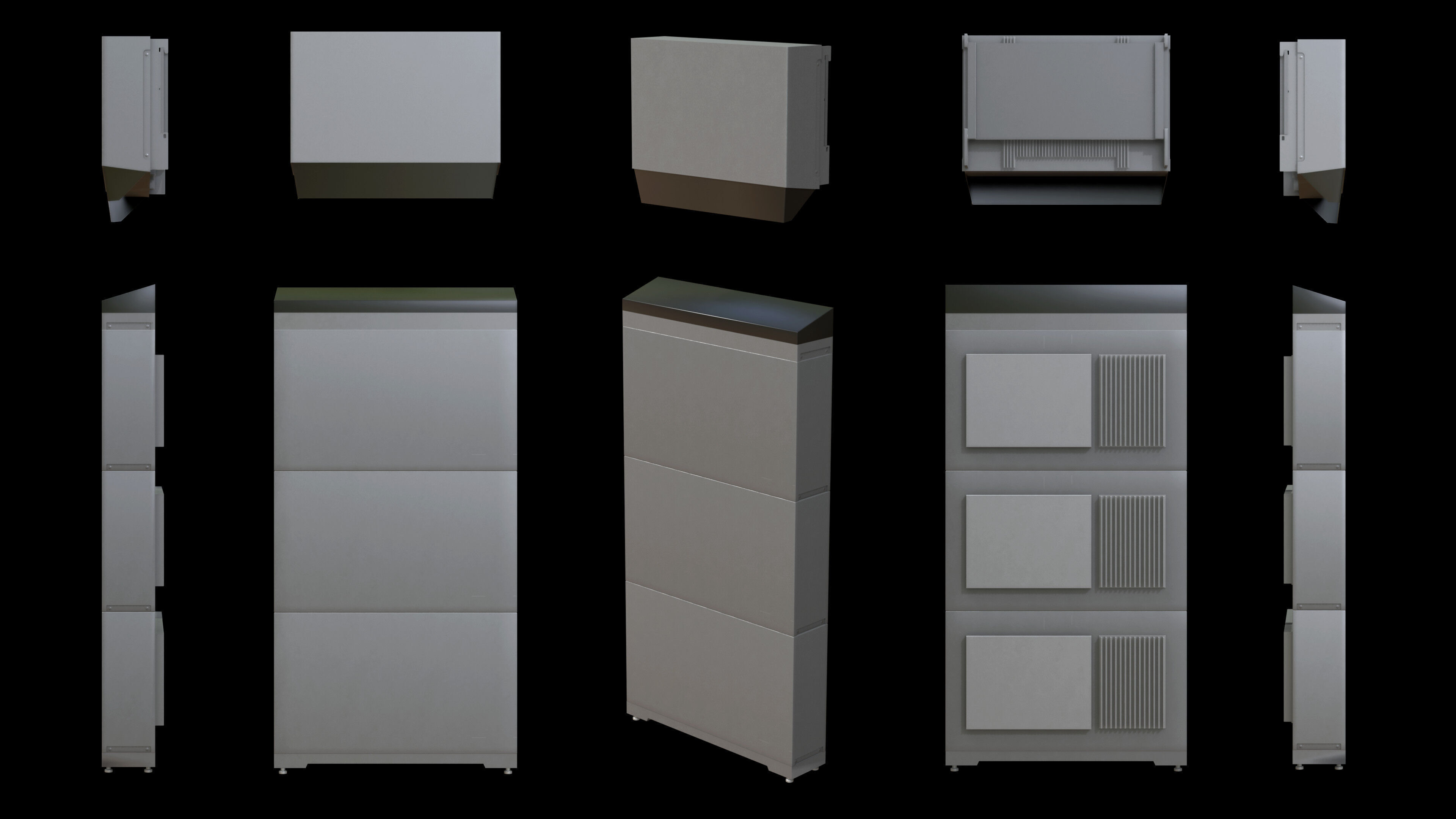 Home Battery Storage System Low-poly 3D model_1