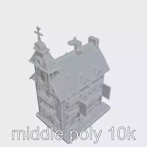 Toy Clock Tower Model with Musical Figurines and Weather Vane