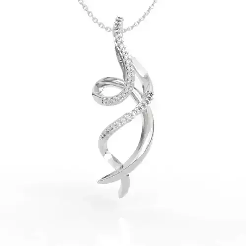 Abstract Diamond Pendant