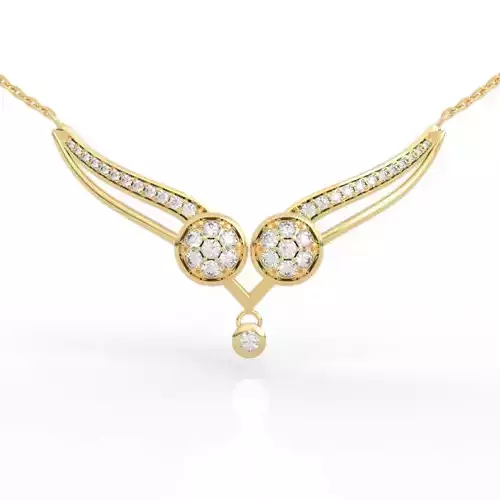 V-Shaped Diamond Pendant