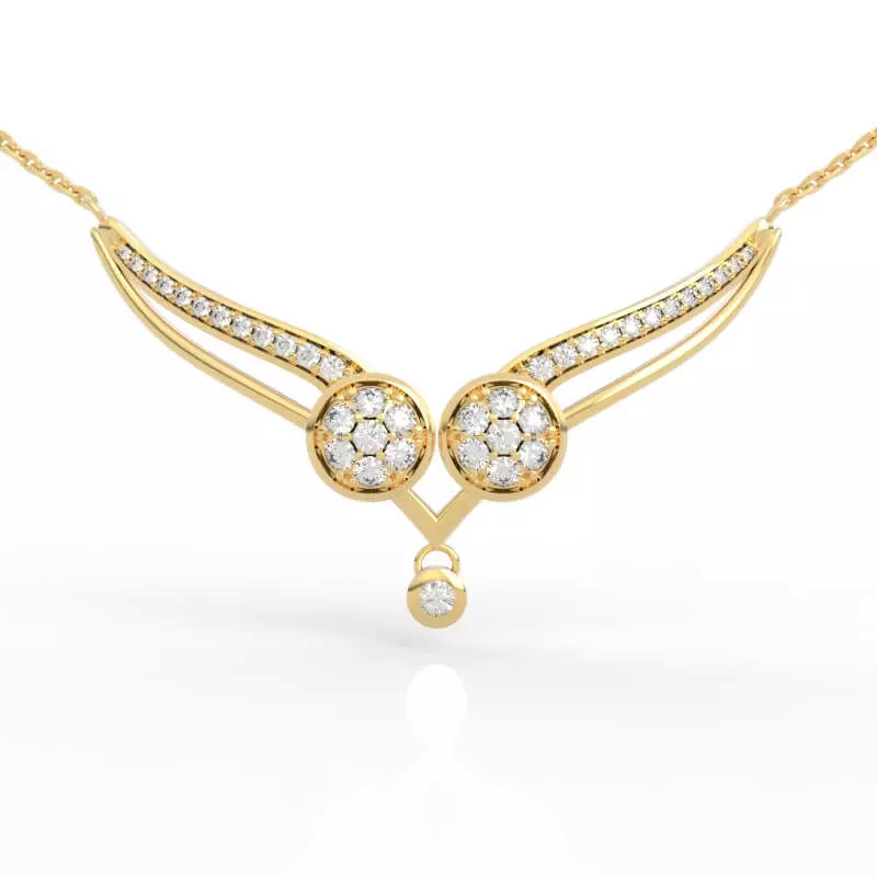 V-Shaped Diamond Pendant 3D print model