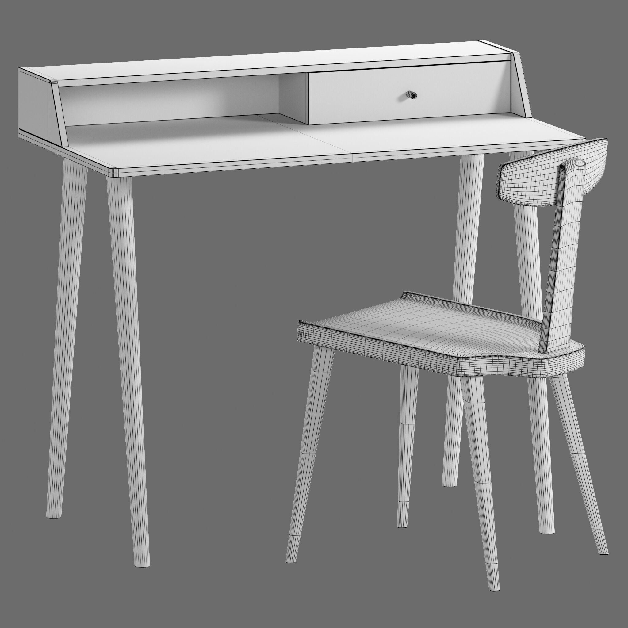 Desk Clayroy 3D model_1