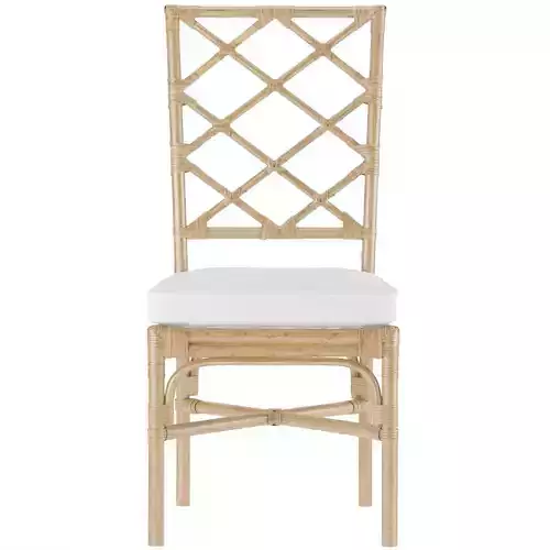 CHIPPENDALE NATURAL RATTAN CHAIR