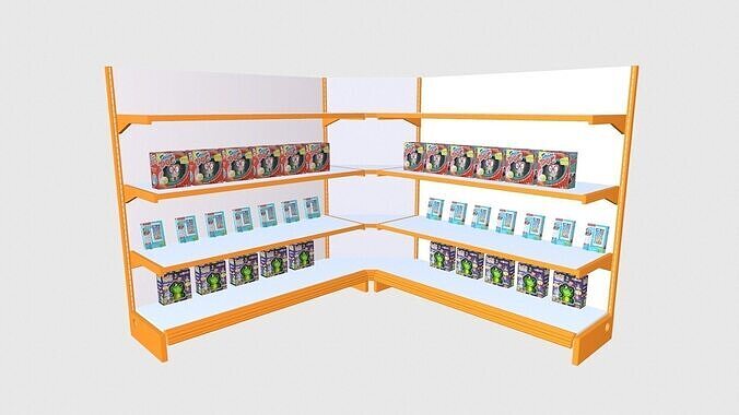 Toys Showcase Rack Low-poly 3D model