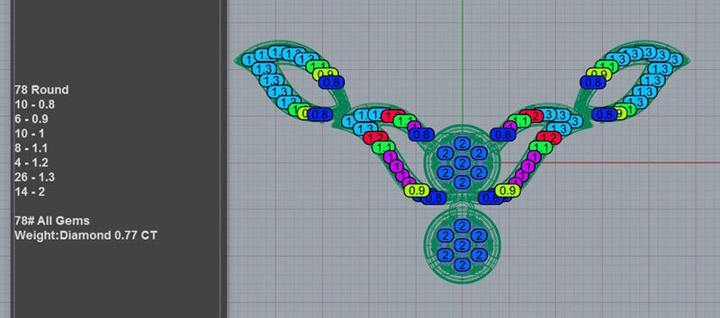 Wing Diamond Pendant 3D print model_2