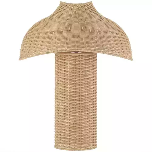 Joss Main Dickson Wicker Rattan Novelty Lamp 3D model