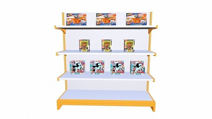Toys Showcase Rack Low-poly 3D model