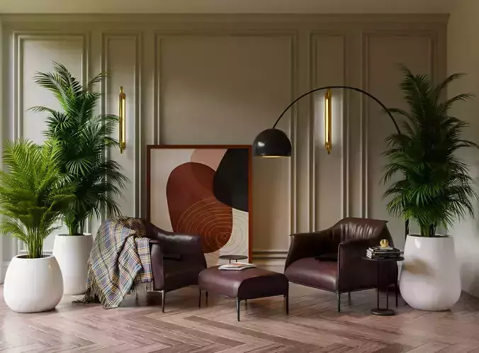 Living room I Interior design I 3D Model and Render 3D model