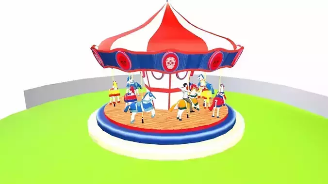 Detailed Horse Carousel