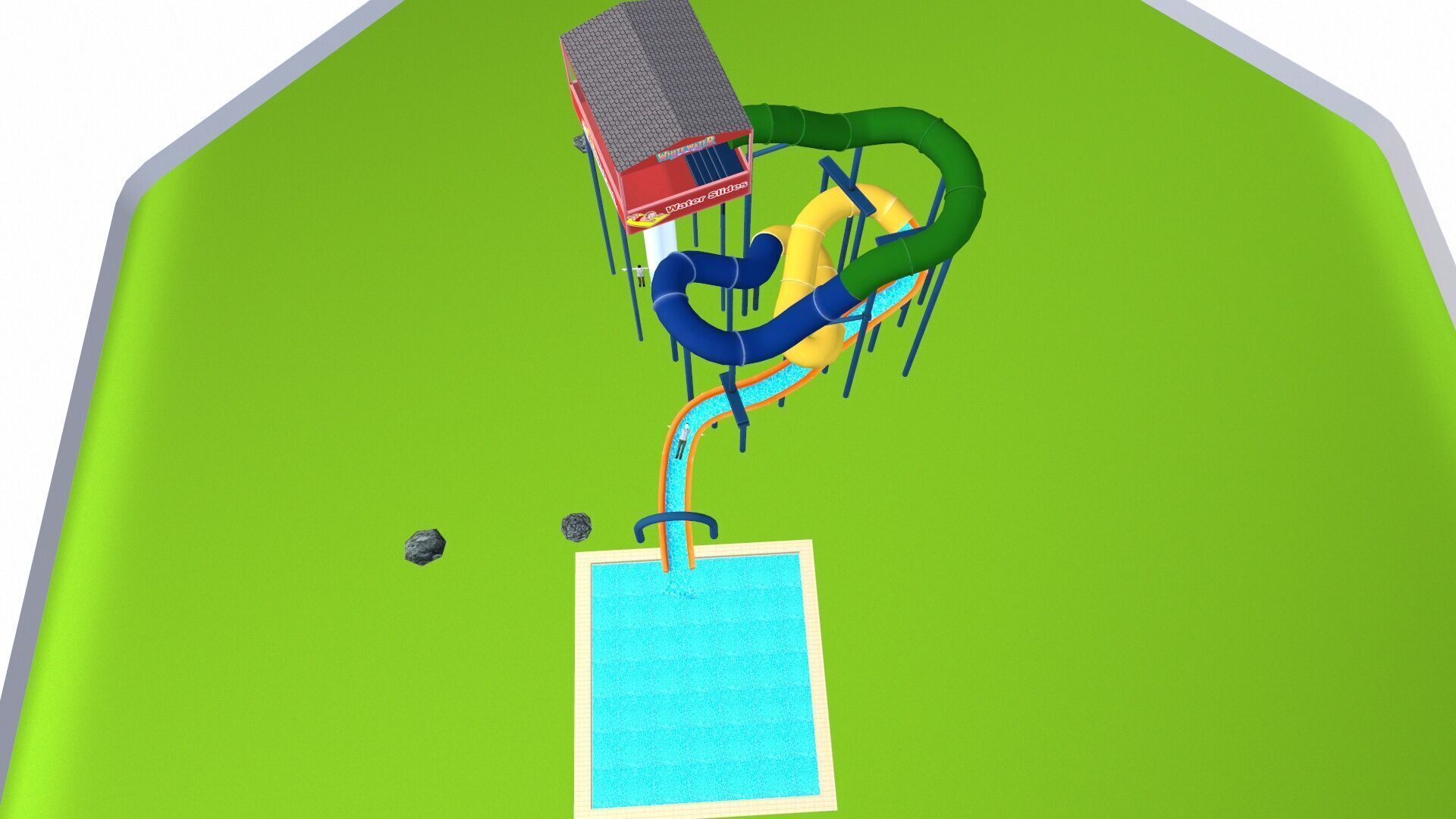 Water Slides Low-poly 3D model_7