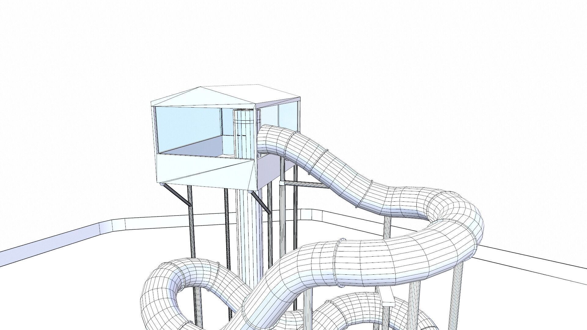 Water Slides Low-poly 3D model_11