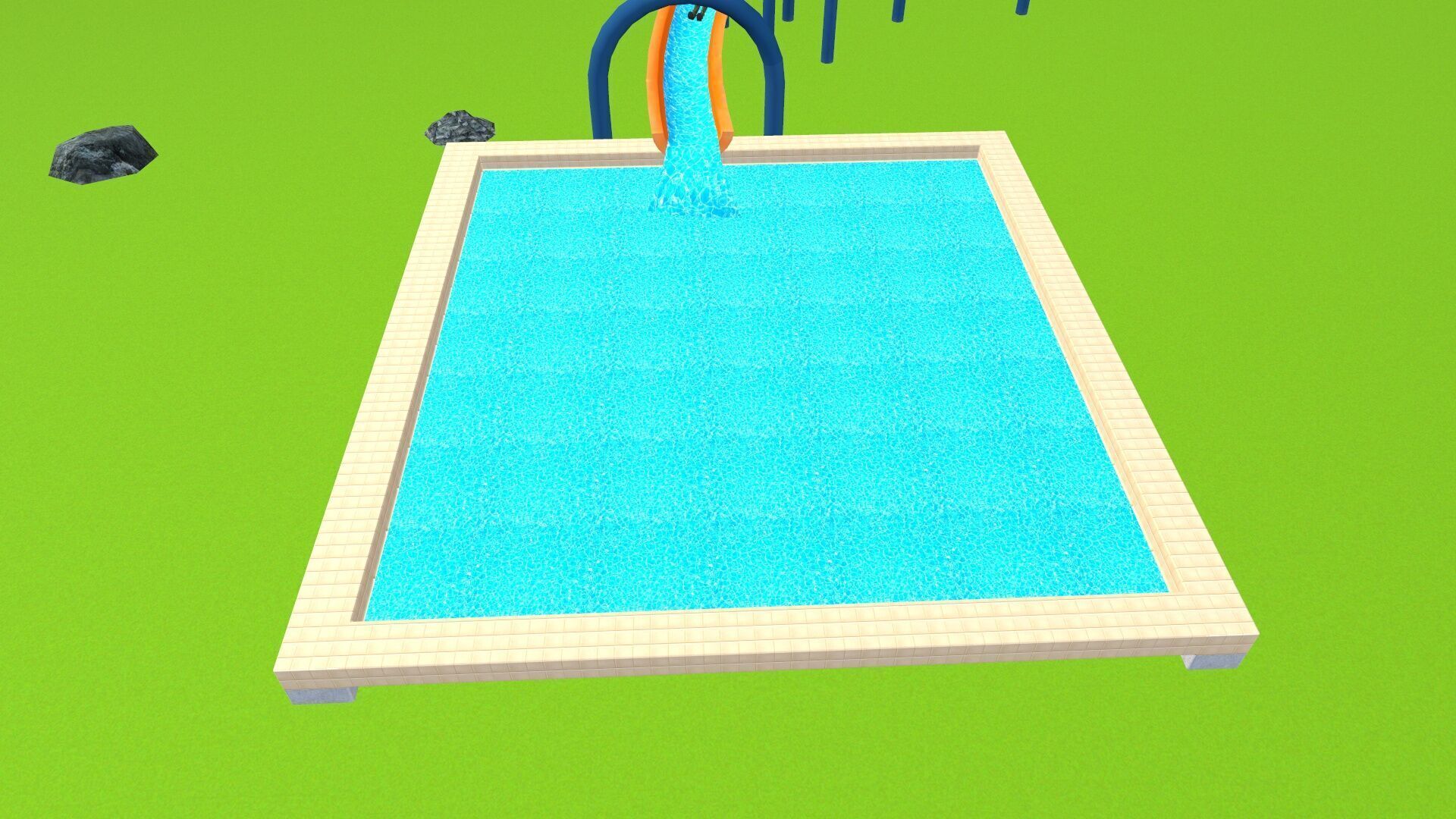 Water Slides Low-poly 3D model_4