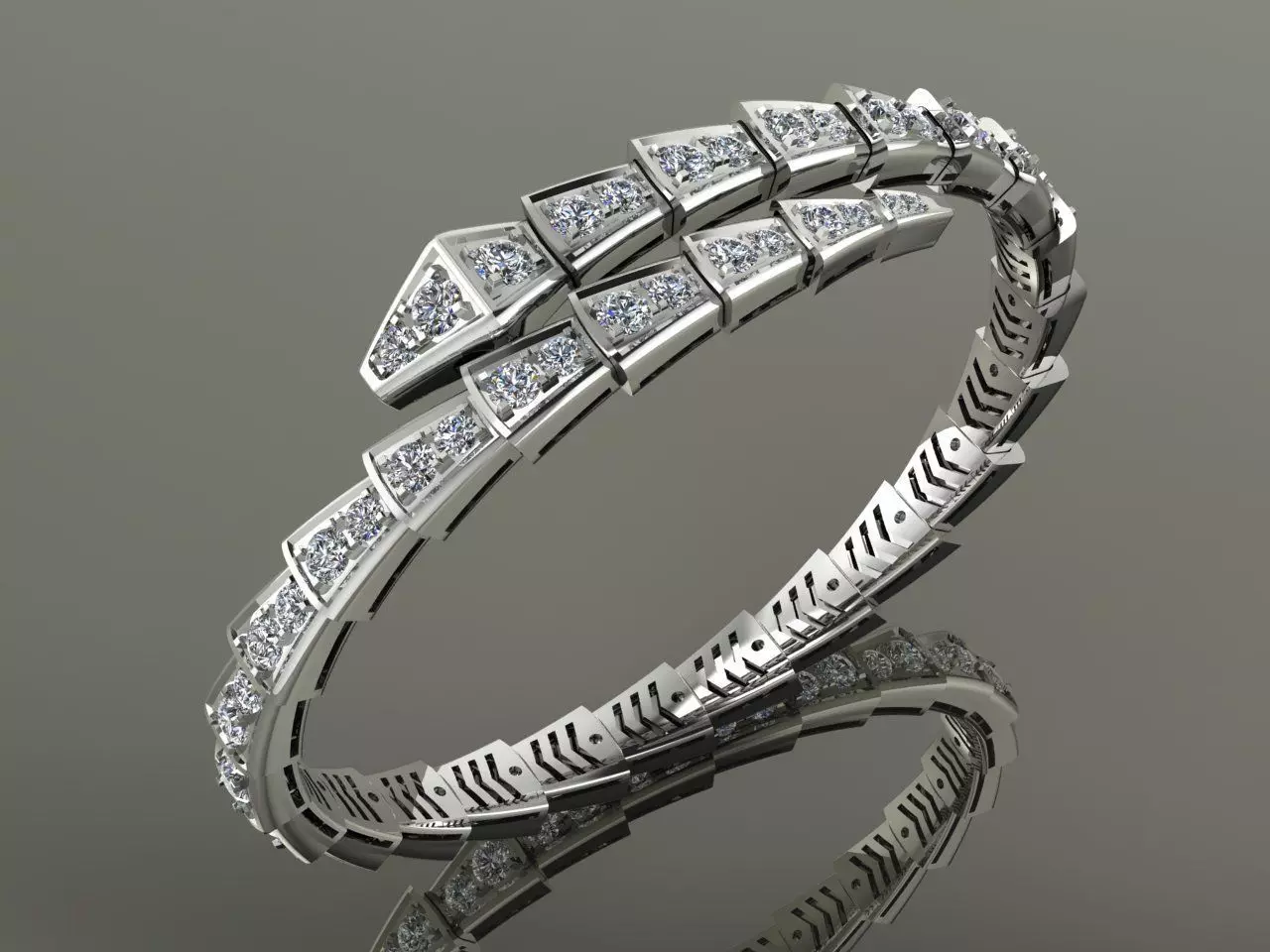 Serpenti Bvlgari Snake Bracelet 3D print model_0