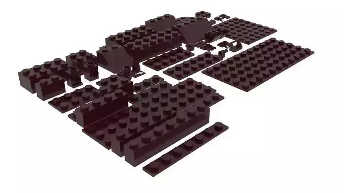 Dark Chocolate Lego Bricks Set