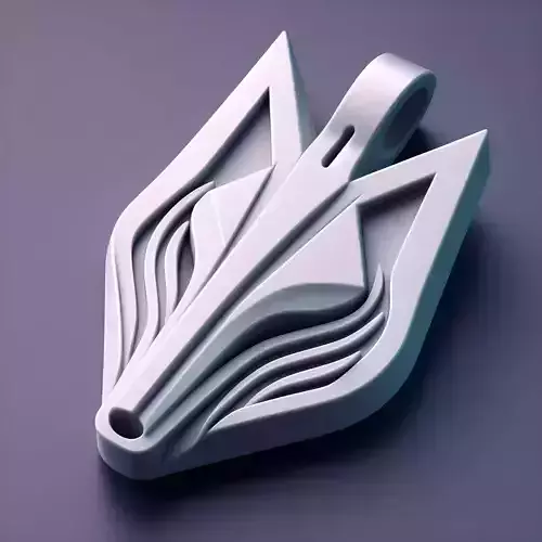 Wolf Head Pendant 3D model