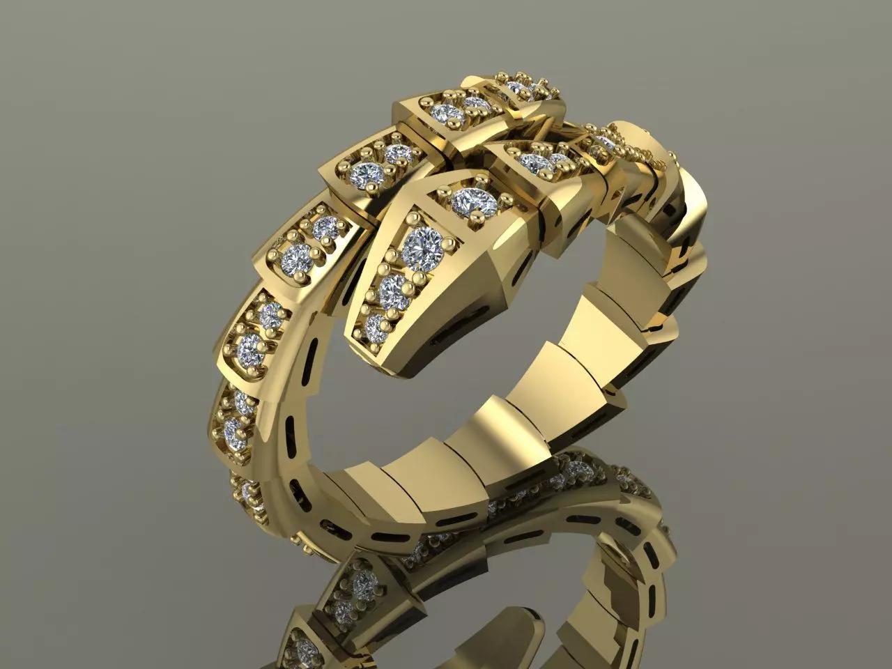 Bvlgari Snake Serpenti Ring  3D print model_0
