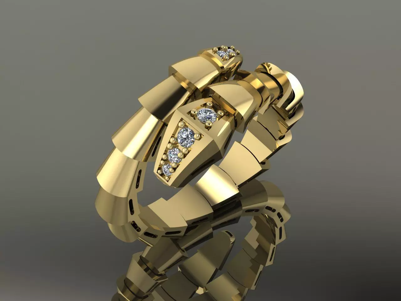 Bvlgari Snake Serpenti Ring  3D print model_0