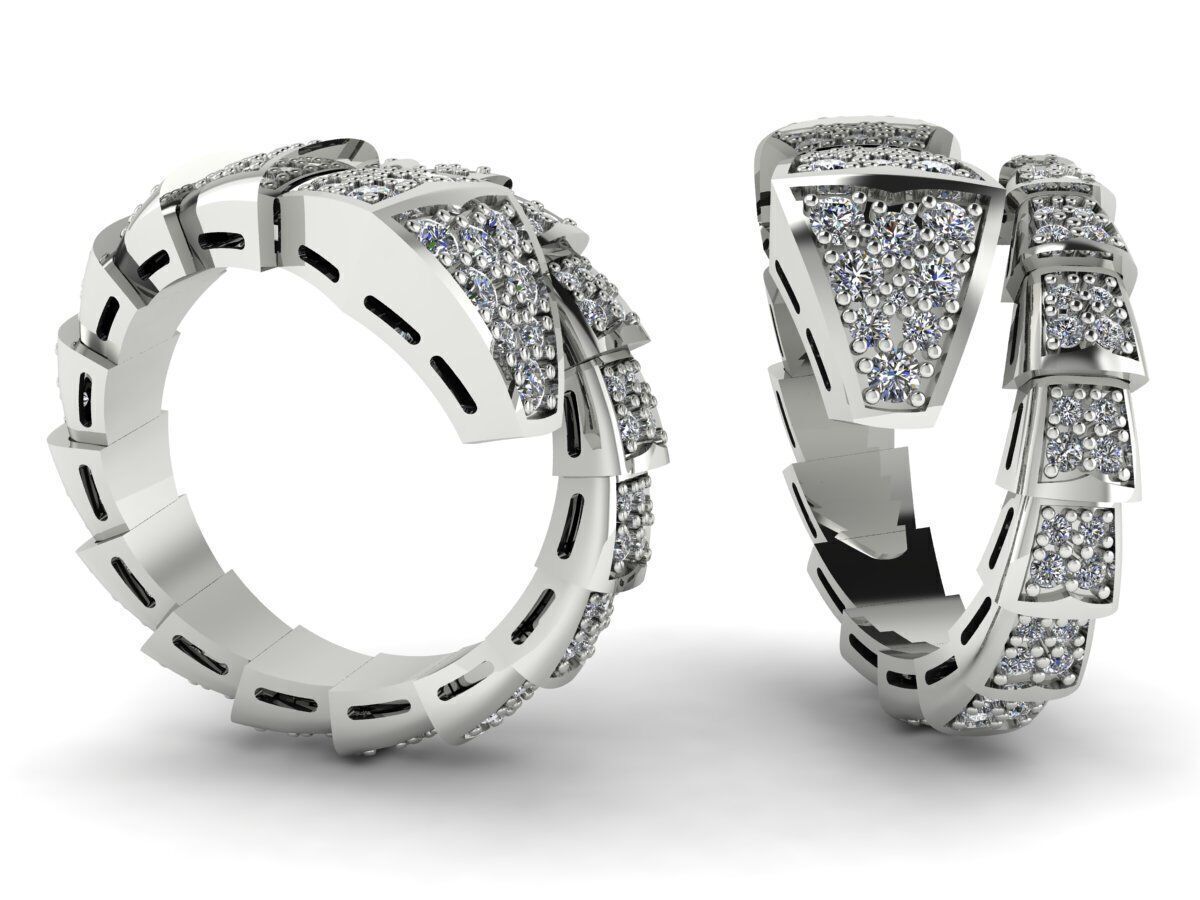 Bvlgari Snake Serpenti Ring  3D print model_2