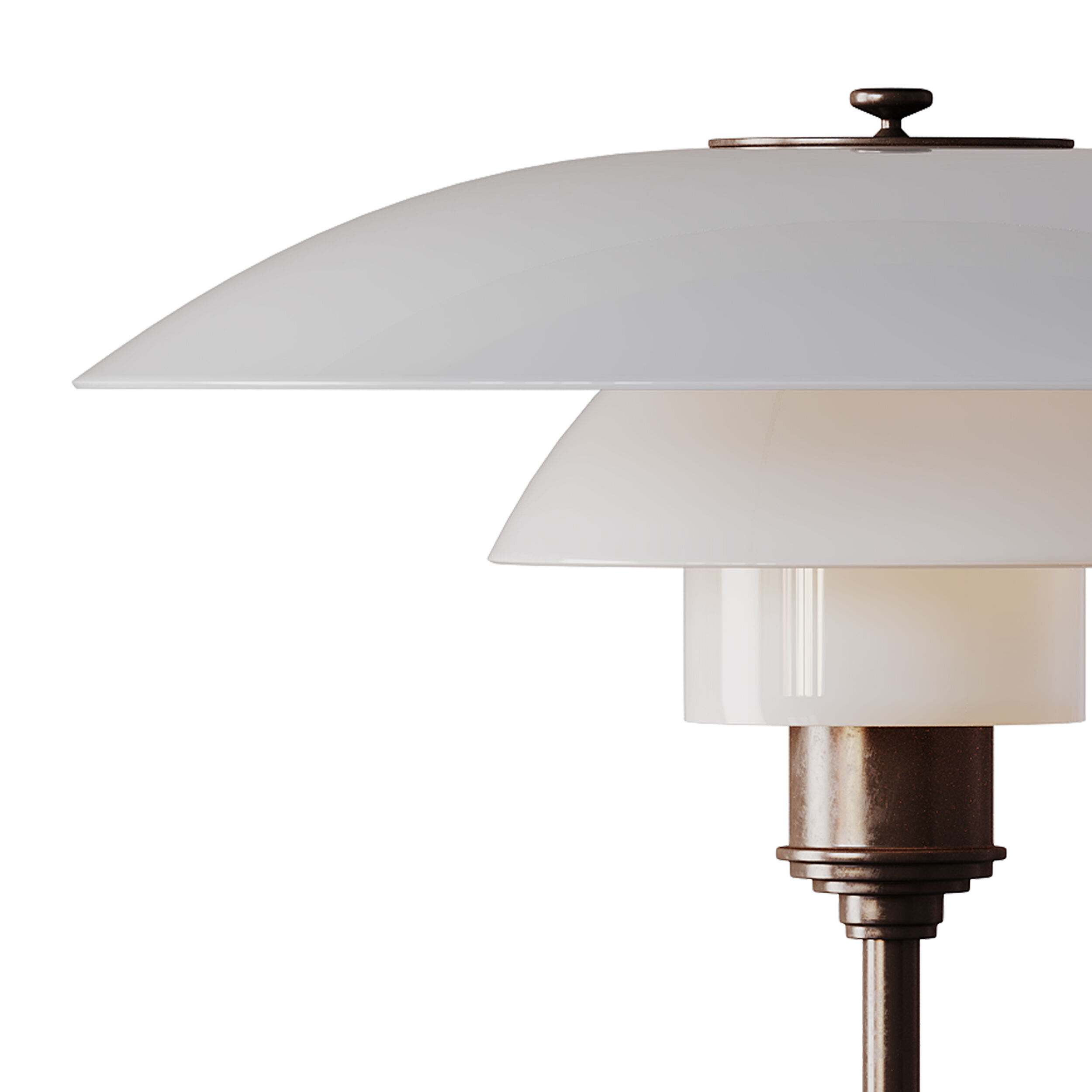 Grote tafellamp PH mondgeblazen 3D model_8