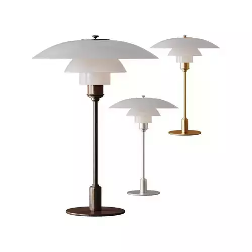 Grote tafellamp PH mondgeblazen