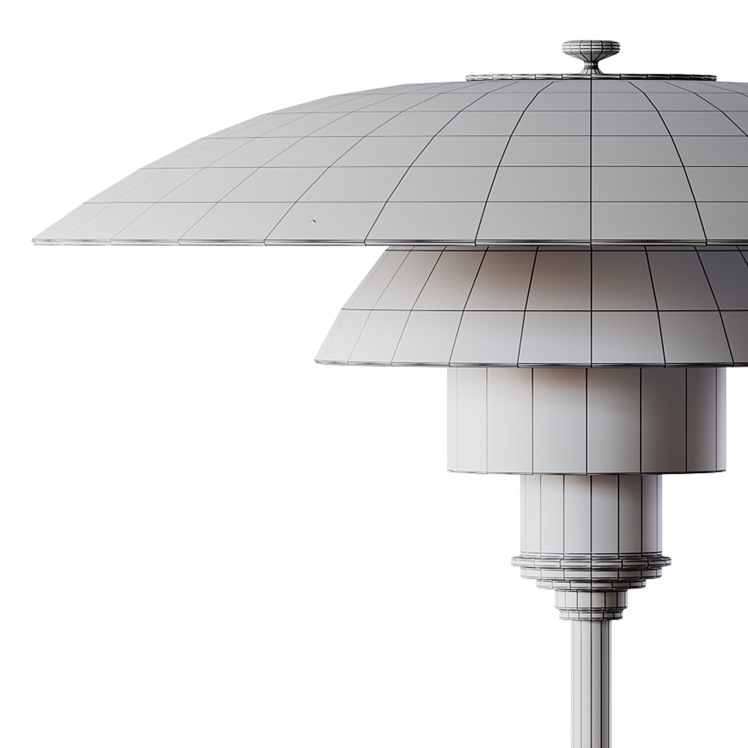 Grote tafellamp PH mondgeblazen 3D model_14