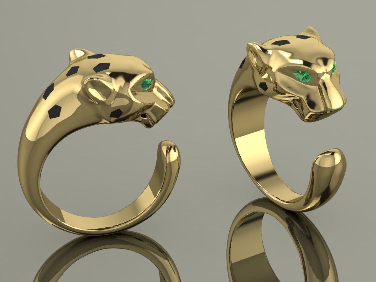 Panther RIng Gold 3D print model