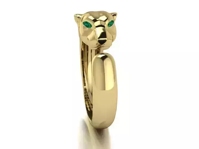 Panther RIng Gold 3D print model