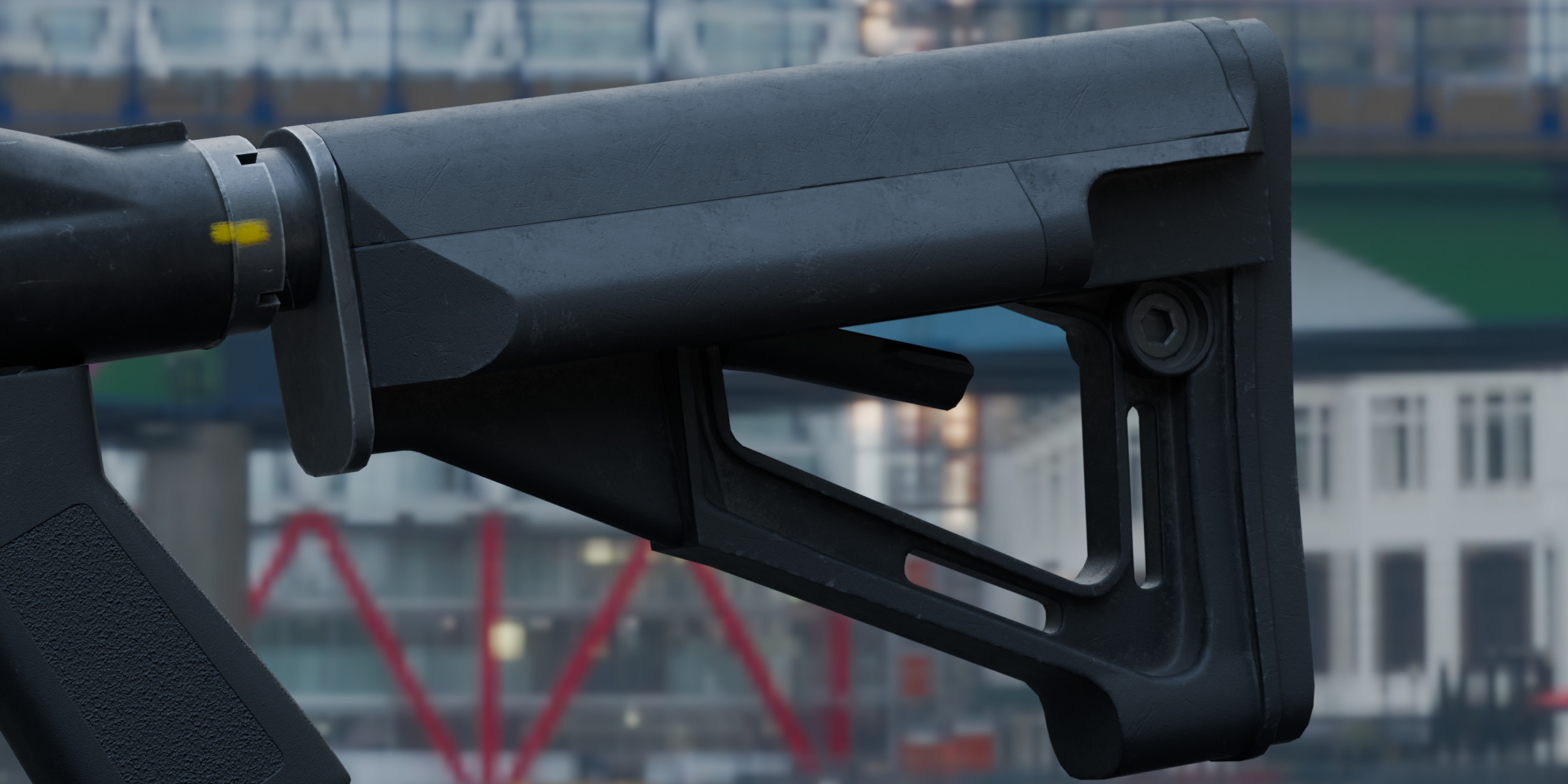 Tactical Shotgun Low-poly 3D model_3