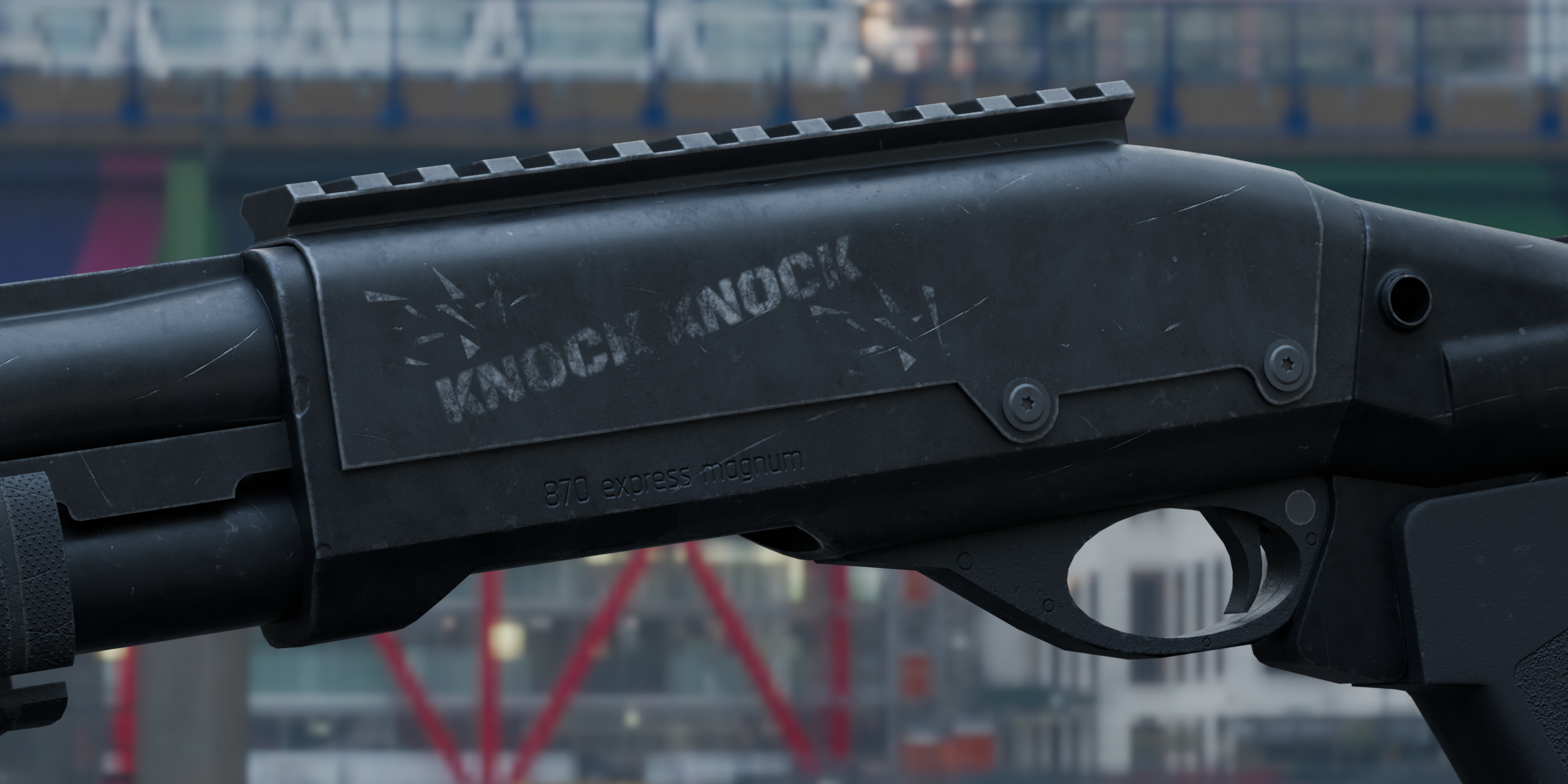 Tactical Shotgun Low-poly 3D model_1