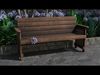 Nr-02 Wooden Park Bench Low-poly 3D model_1