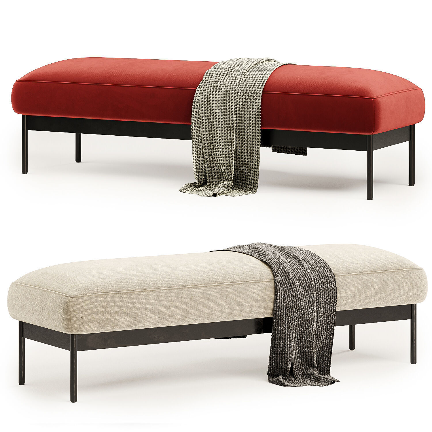 puff puff bench 3D model_1