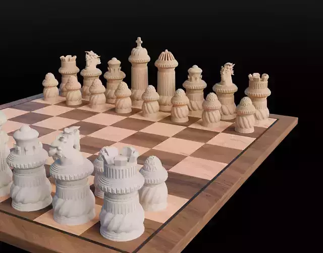3D Decor Chess Set  3D print model