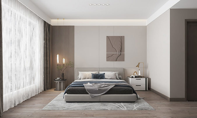 Modern bedroom 3D model
