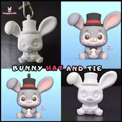 Bunny Hat and Tie and  Keychain version