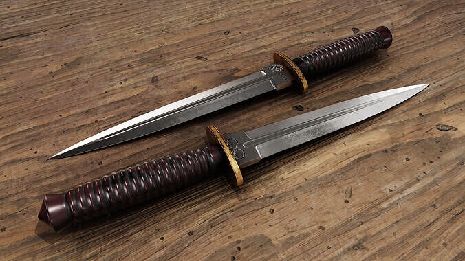 Dagger  Low-poly 3D model
