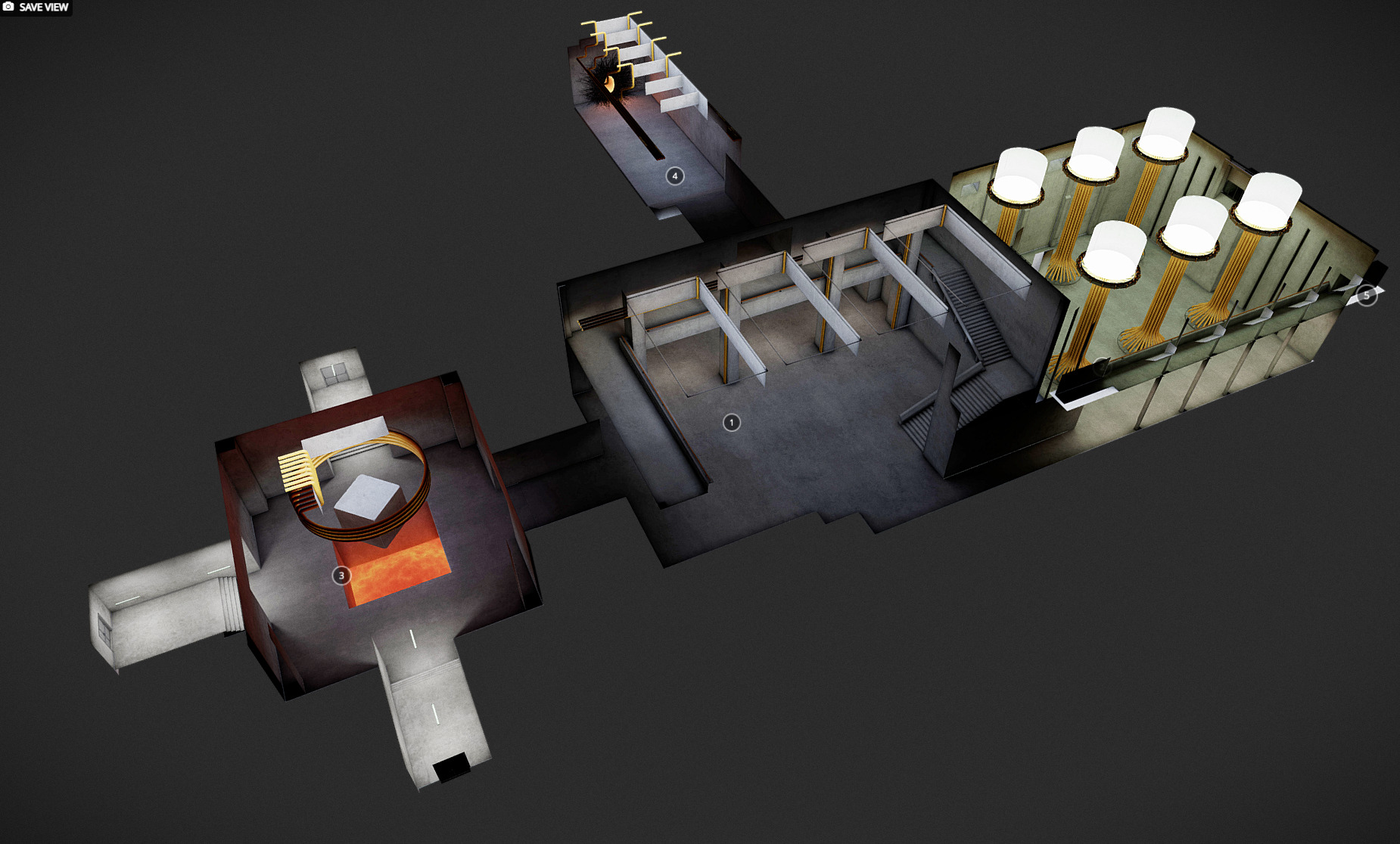 VR Room  Low-poly 3D model_5