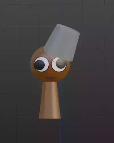 Sprunki 3D Incredibox Brud Brown Low-poly 