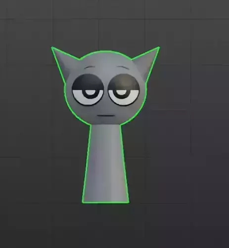 Sprunki 3D Incredibox Gray Grey Low-poly 