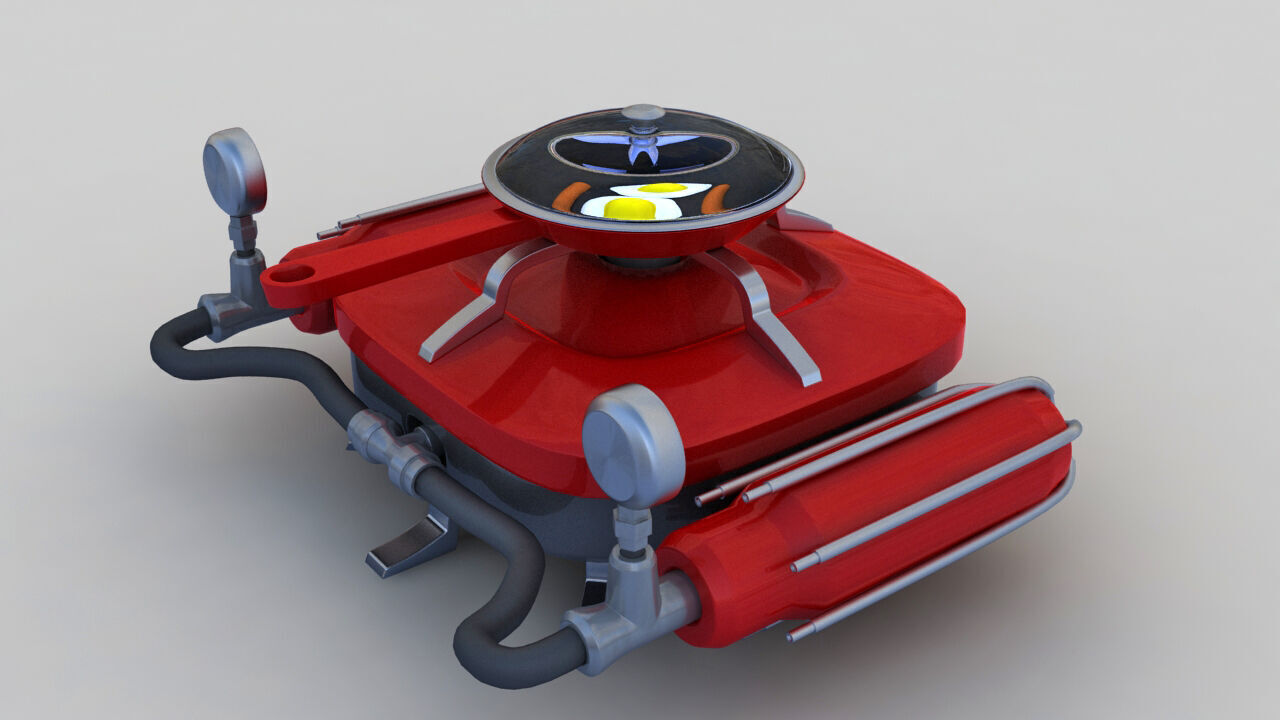 Portable Gas Burner 3D model_7