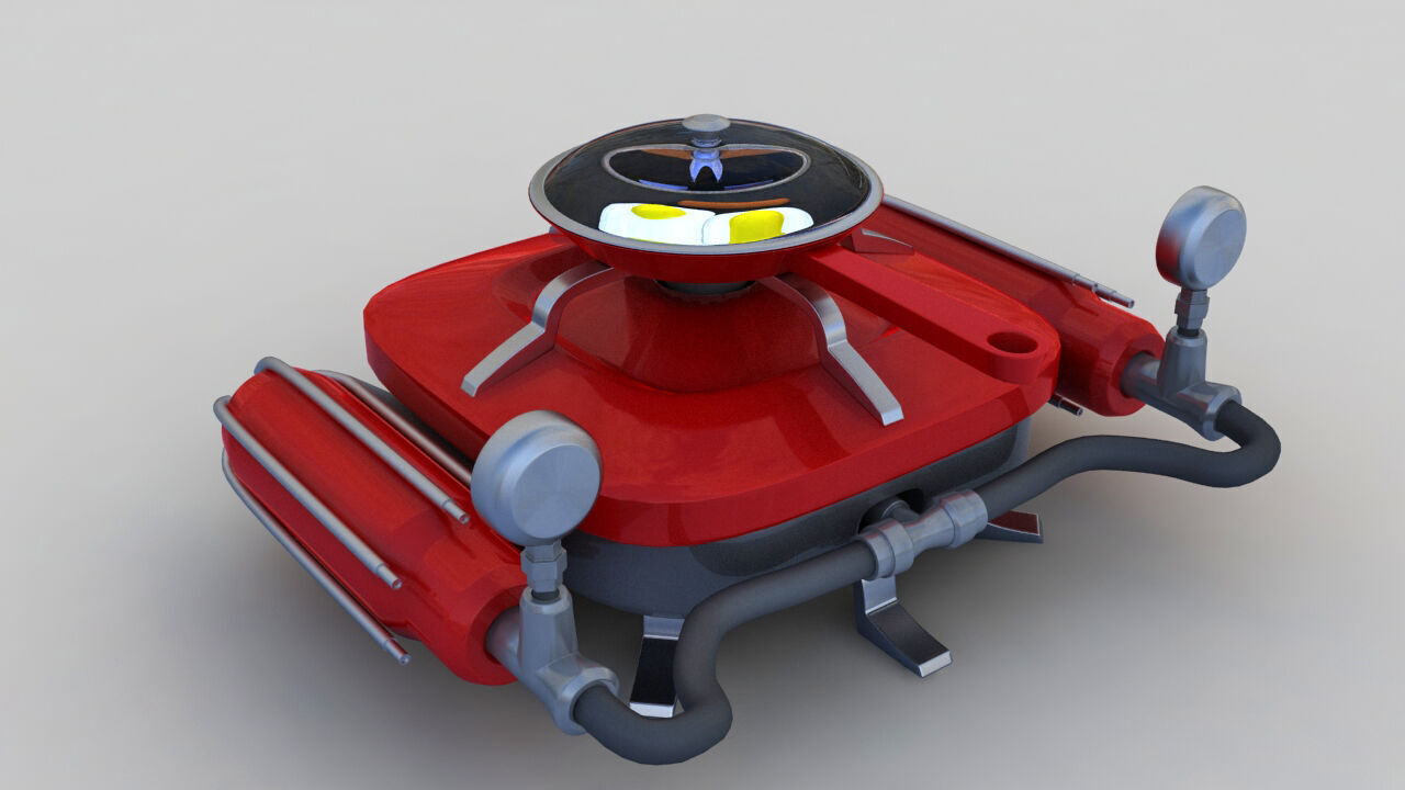 Portable Gas Burner 3D model_4