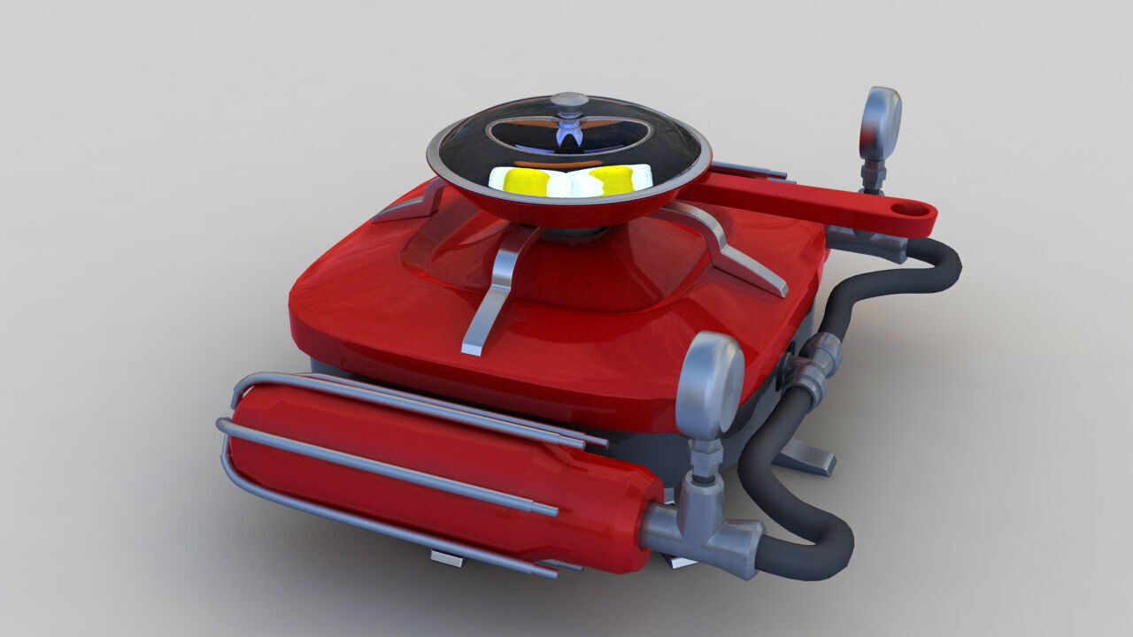 Portable Gas Burner 3D model_3