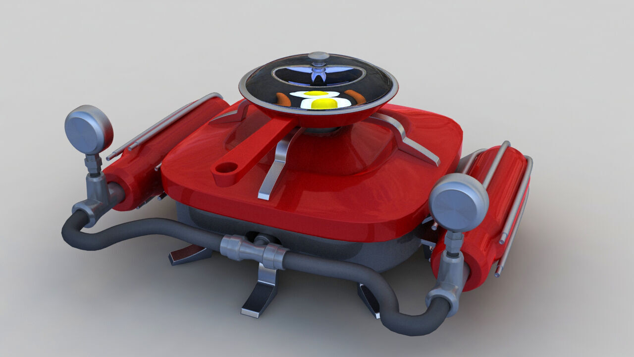 Portable Gas Burner 3D model_6