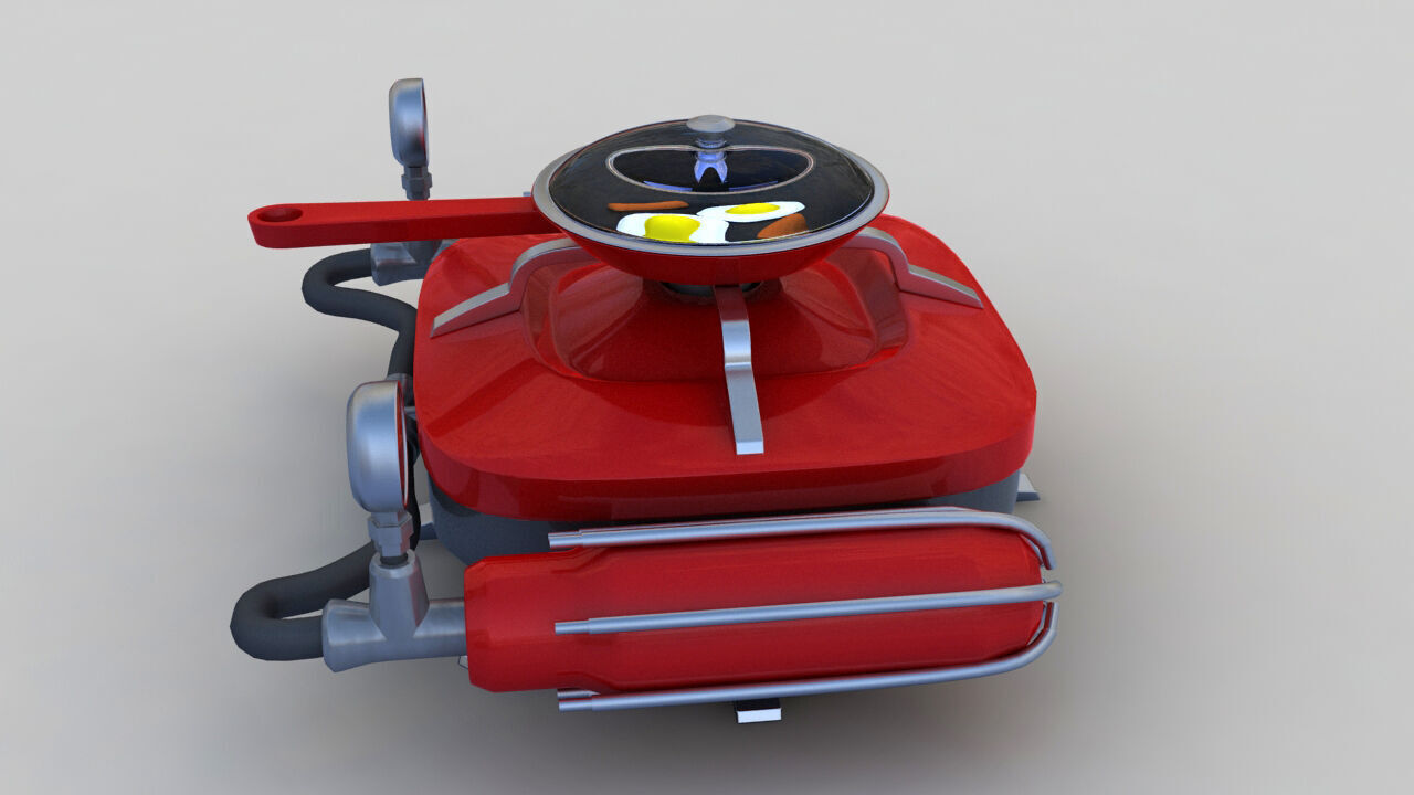 Portable Gas Burner 3D model_8