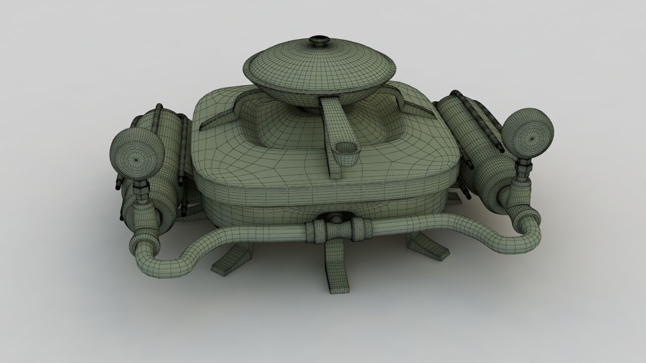 Portable Gas Burner 3D model_24