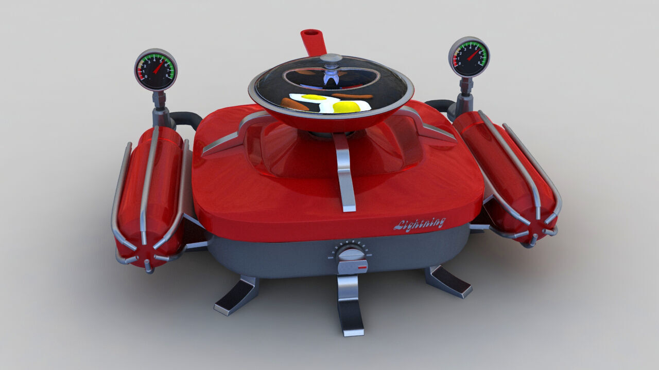 Portable Gas Burner 3D model_11