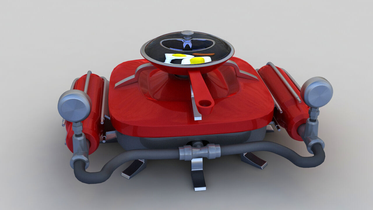 Portable Gas Burner 3D model_5