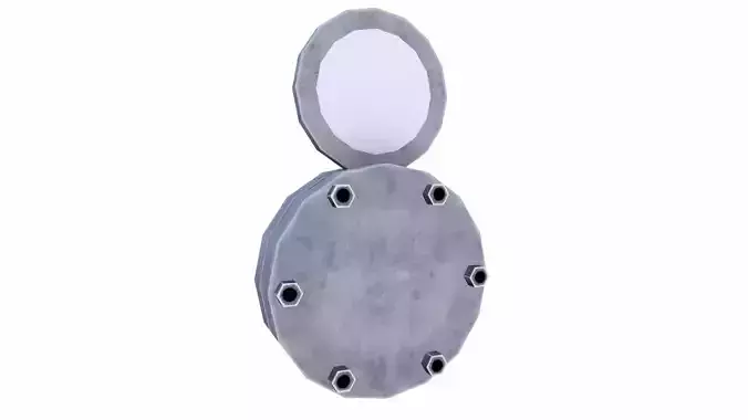 Blind Flange Low-poly 3D model