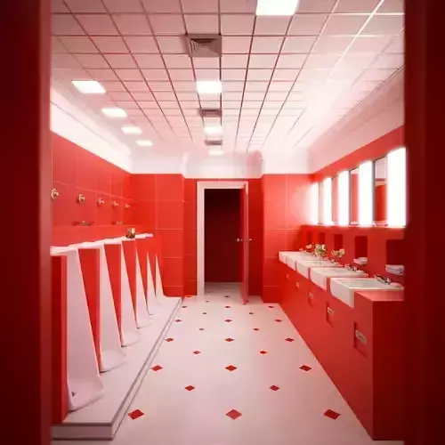 The Shining 1980 - Overlook Hotel - The Red Bathroom V02 3D model