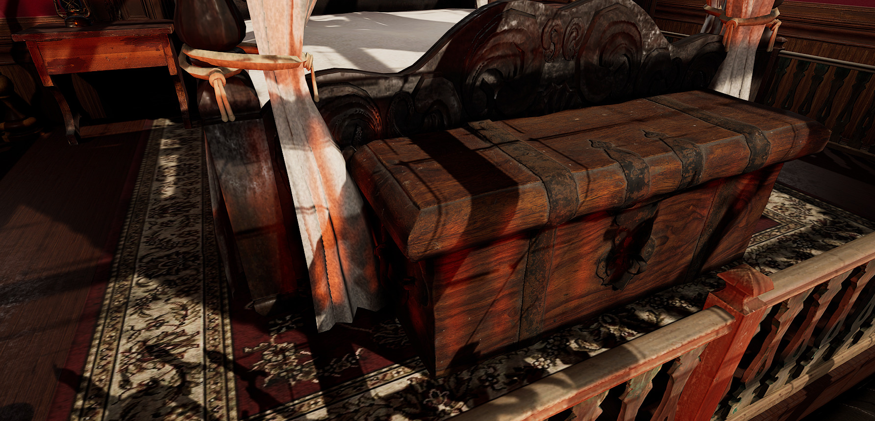 Vintage Victorian Cozy Castle Bedroom 3D model_13